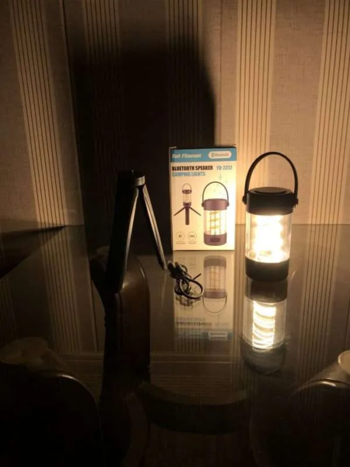 Portable Camping Light with Bluetooth Speaker | 3 Modes, Water-Resistant Outdoor Lantern, Rechargeable Nightlight - Image 3