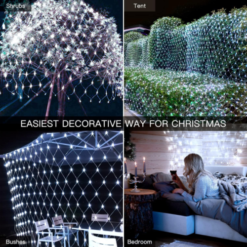 1 Pc Wedding Led Net Mesh String Lights- Fairy String Lights With 88 Lights For Wedding Party Décor Outdoor & Indoor Activities - Image 4